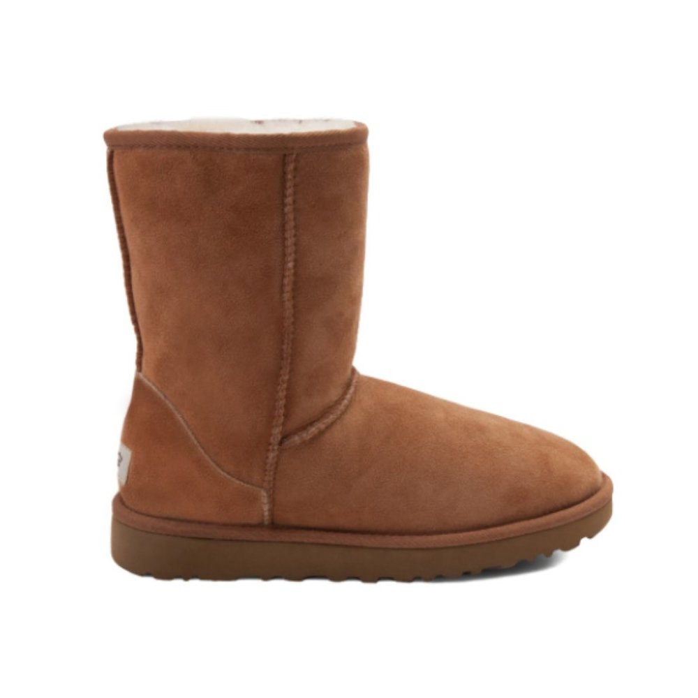 FINAL$ UGG Classic Short II Chestnut Suede Boots - Picture 3 of 9